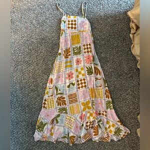 New Paper Heart Floral Patchwork Maxi Dress
